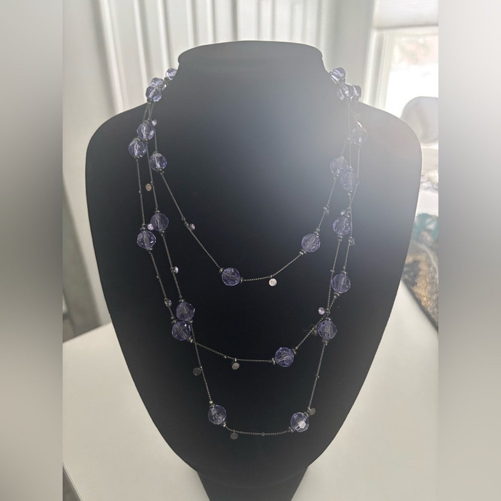 Vintage Lavender Beaded Necklace